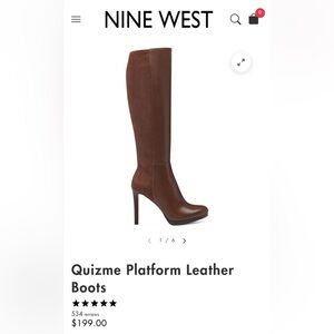 Nine West Chocolate Heeled Boots